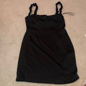 Black ruffle dress